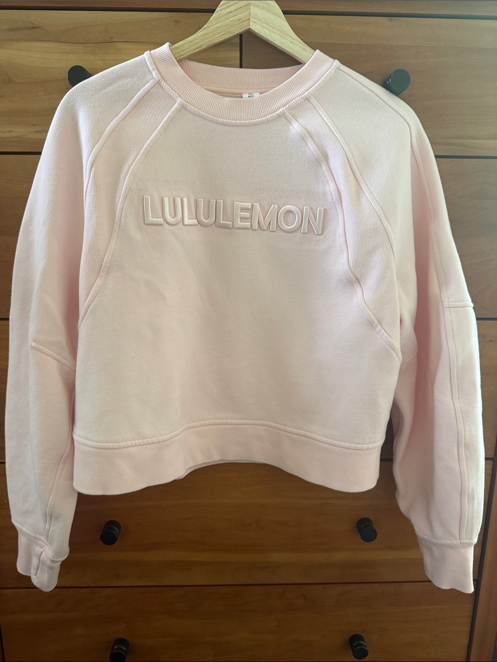 lululemon Women's Scuba Oversized Embroidered Crewneck Pullover M/L Milkshake